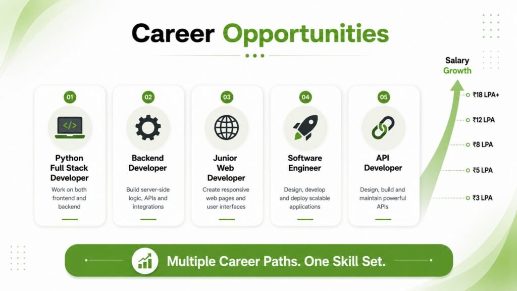 Career opportunities available after learning Python full stack development 