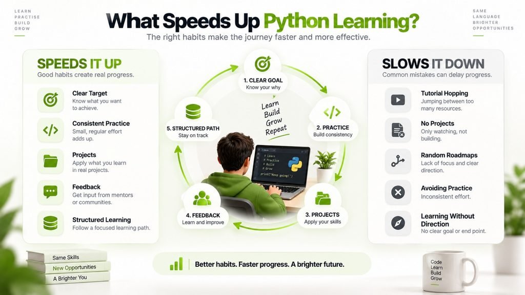 Factors that speed up or slow down learning Python